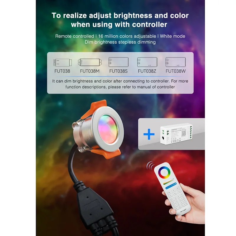 

Waterproof Miboxer Mini 3W LED Downlight Single Color CCT RGB RGBW Dimmable Spot Lamp For Wardrobe Jewelry Decoration Lights