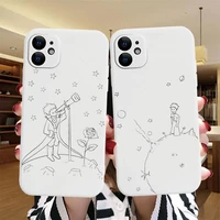 little prince print white soft silicone case for iphone 11 12 13 pro max se 2020 7 8 plus x xs max xr phone back cover