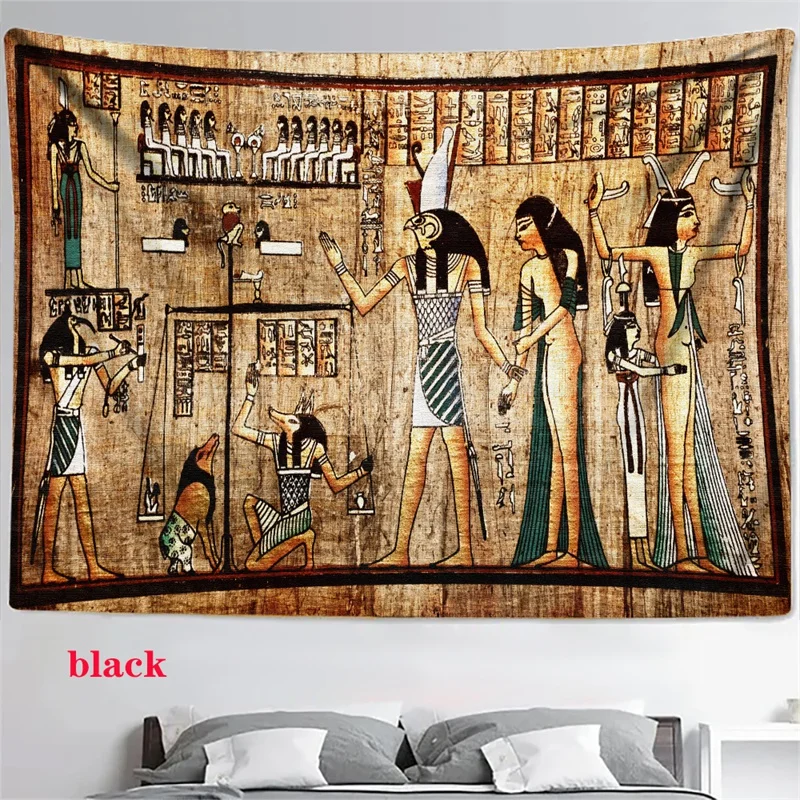 

Egyptian Tapestry Ancient Egypt Mythology Wall Hanging Tapestries for Living Room Bedroom Dorm Home Blanket Decor