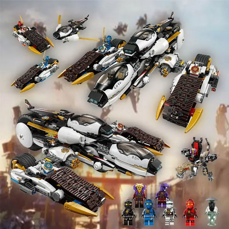 Новинка 1146 шт. строительные блоки Ultra Stealth Raider подходят для блоков ниндзя 70595