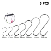 5pcs s hooks outdoor camping kitchen meat pan utensil clothes hanger hanging stainless steel silver multifunctional tent hook