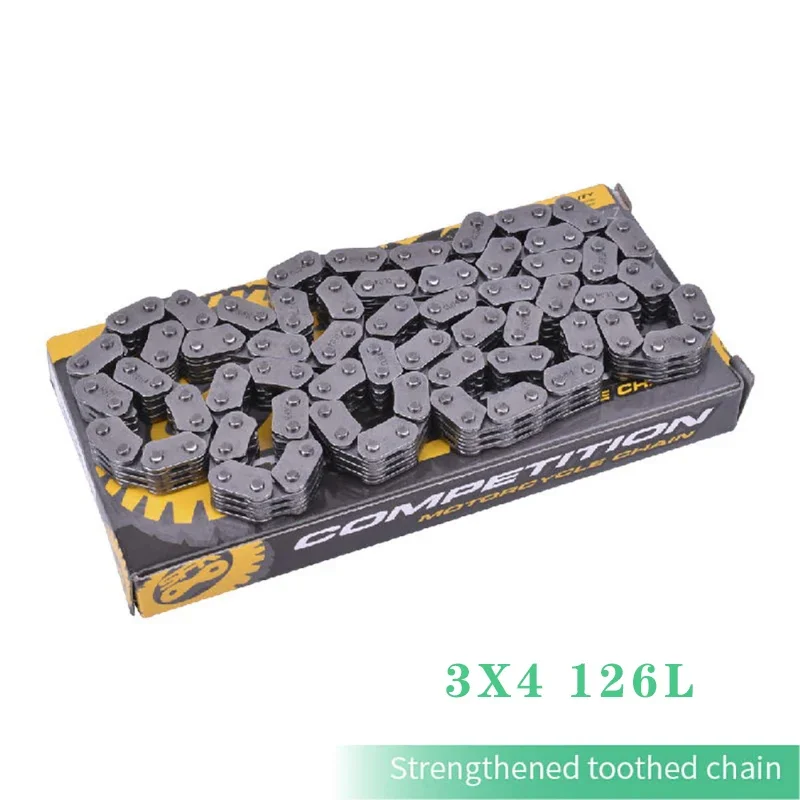 

3x4 126 звеньев кулачка ГРМ, цепь ГРМ для HONDA NX250 AX-1 AX1 CBF250 CBX250 XR250 XR300 XRE300A ABS CB300R CB300R ABS