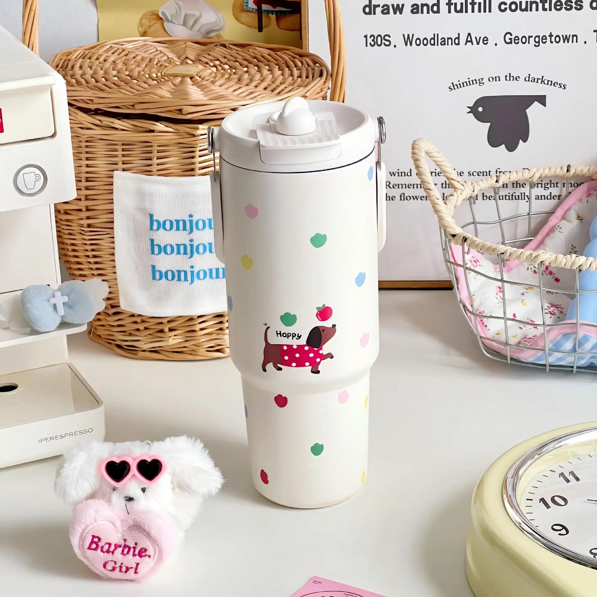 

Термокружка TCJJ 900 мл розового цвета из нержавеющей стали