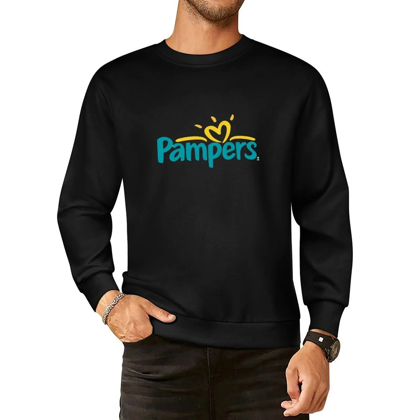 Фото Пуловер Pampers For Fans, толстовка с капюшоном, мужская одежда, блузка, уличная мужская толстовка №1