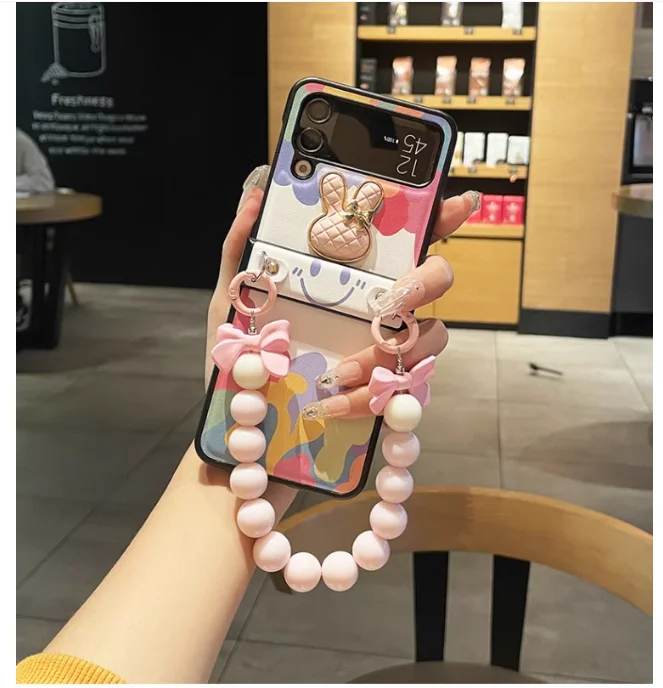 Симпатичный шарнирный кожаный чехол сделай сам для OPPO Find N3Flip N2Flip Huawei Pocket2 P50Pocket