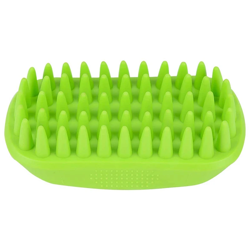 

Pet Bath Brush Massage Grooming Comb for Long & Short Hair Dogs Cats(Green)