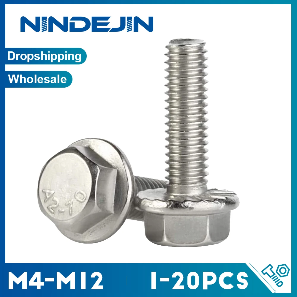 

Фланец болт из нержавеющей стали NINDEJIN M4-M12