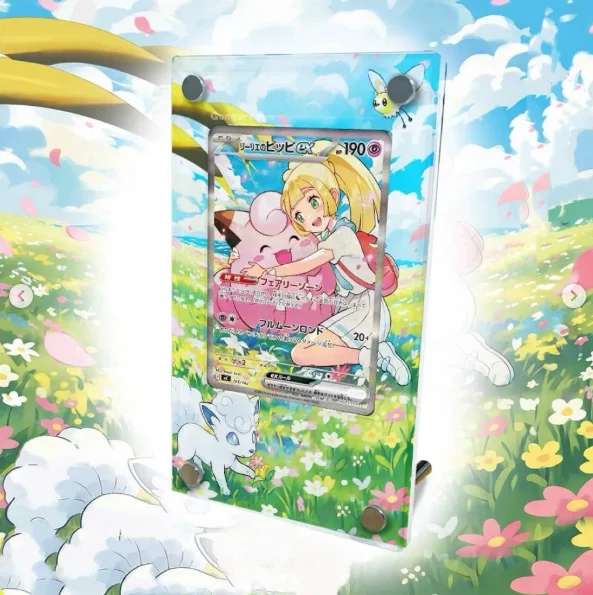 Фото Подставка для карт Gardevoir Lucario Gengar Dragonite Clefairy Lillie Tangela Charizard Mega A2 Extended Art (карта в комплект не входит) №3