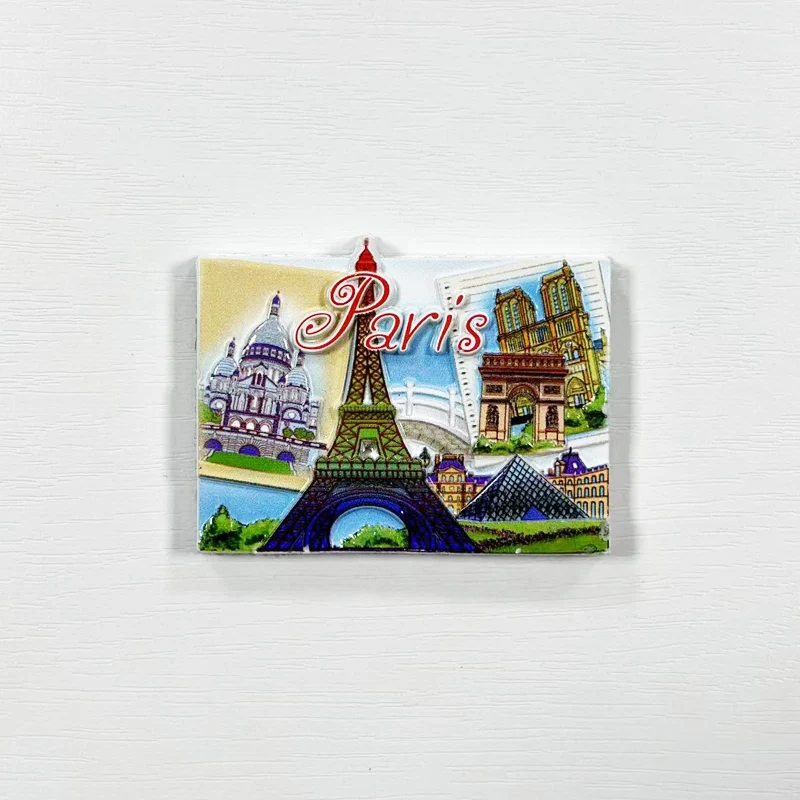 Париж Сувениры Домашний декор Эйфелева башня Лувр Архитектурный пейзаж 3D Стерео
