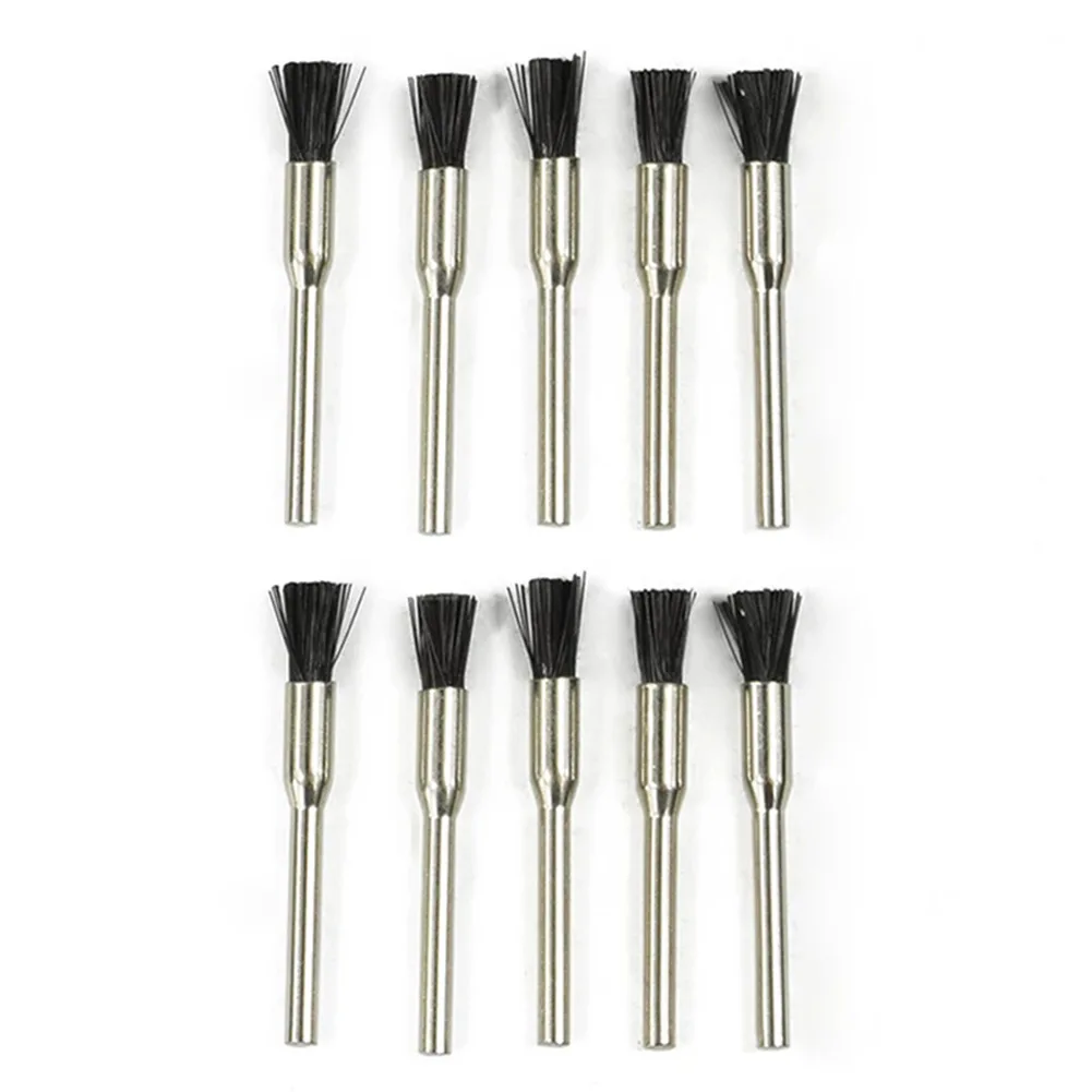 

10pcs Bristles Brushes 3.0mm Shank Wheel Brushes 3*5mm For Metal Surface Polishing Rust Remove Burrs Dust Power Tool Accessory