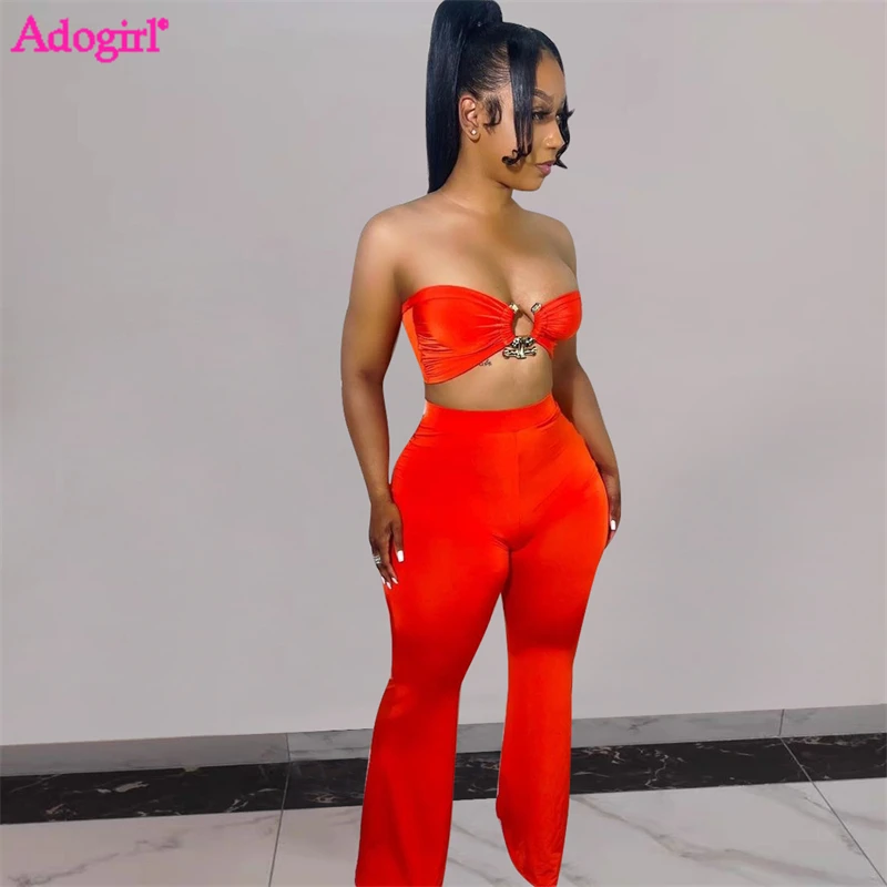 

Пикантный Женский комплект бикини Adogirl из 3 предметов со стразами, костюм с оборками, прозрачные сетчатые широкие брюки, женская одежда для н...