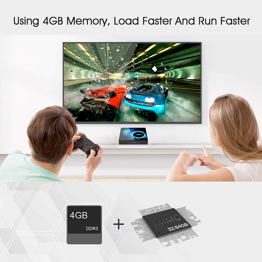 ТВ-приставка T95 Android 10 6k Wi-Fi 2 4 ГГц 4k 8 + 64/128 ГБ