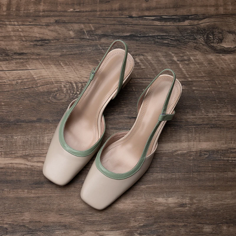 Женские босоножки на толстом каблуке сандалии с квадратным носком обувь в