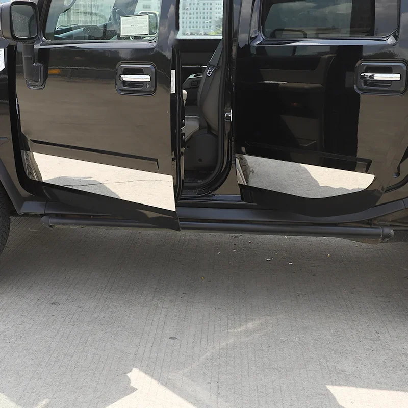 For Hummer H2 2003-2009 Stainless Steel Bright Silver Car Body Door Protective Trim Strips Stickers Exterior Accessories