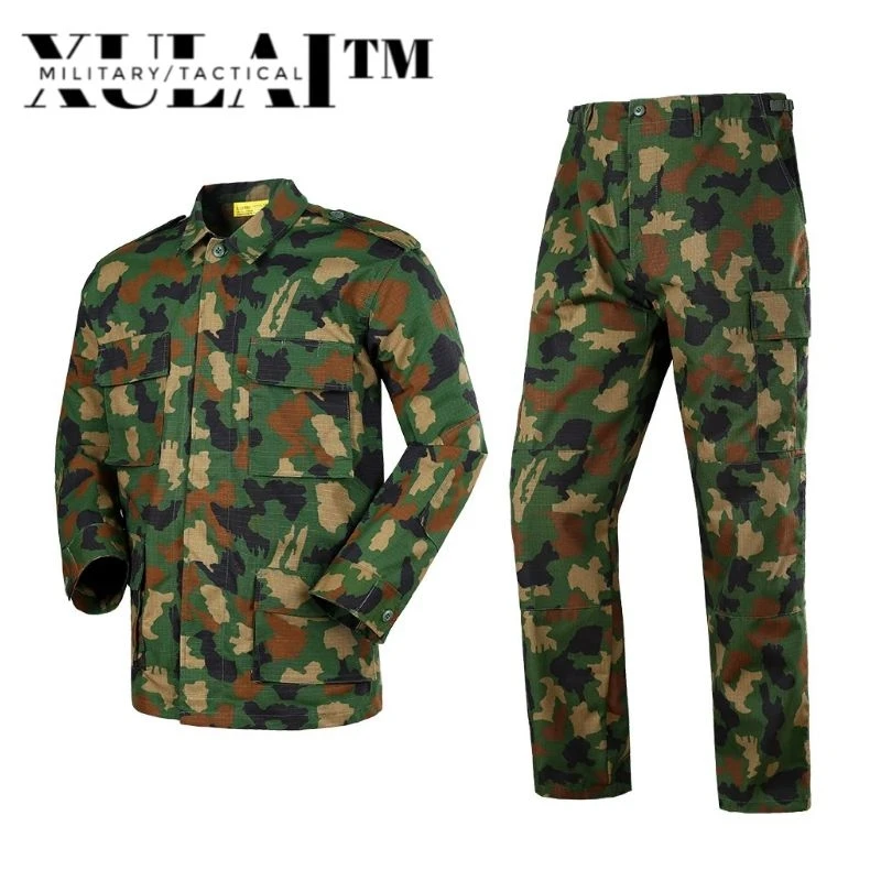 Wholesale In-Stock Nigeria Army Woodland Derset Camouflage Military Uiforms Battle Dress Uniform