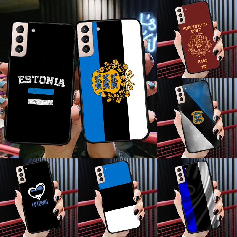 

Estonia Flag Case For Samsung Galaxy S22 Ultra S21 Ultra S21 FE S9 S10 Note 10 Plus S20 FE Back Cover