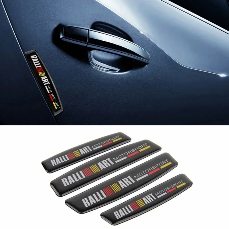 4 шт. защитные наклейки на край двери автомобиля наклейка бампер для Mitsubishi RALLIART