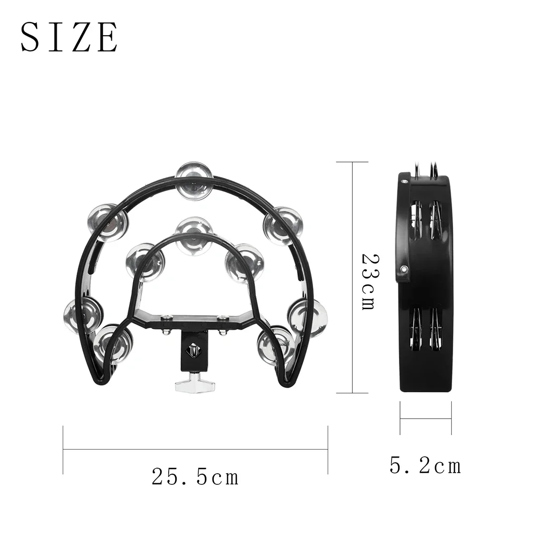 Тамбурин ручной барабан двухслойные ручные колокольчики металлические кольца ABS