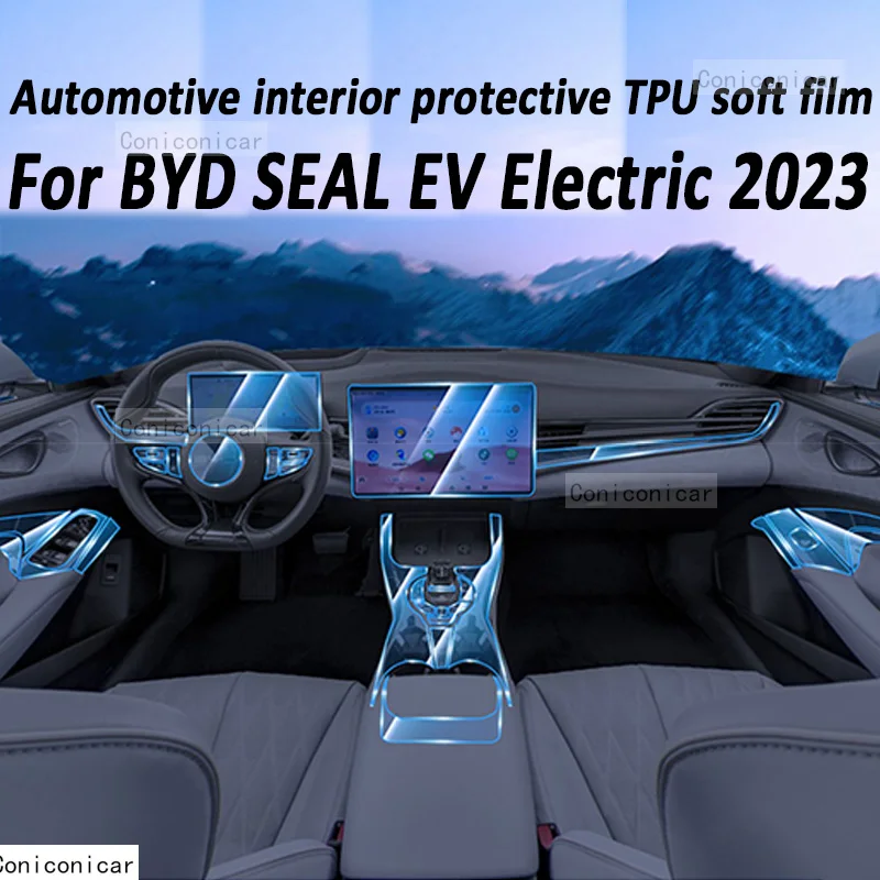 

For BYD SEAL EV Electric 2023 2022 Accessories Gearbox Panel Dashboard Navigation Automotive Interior Screen TPU Protective Film