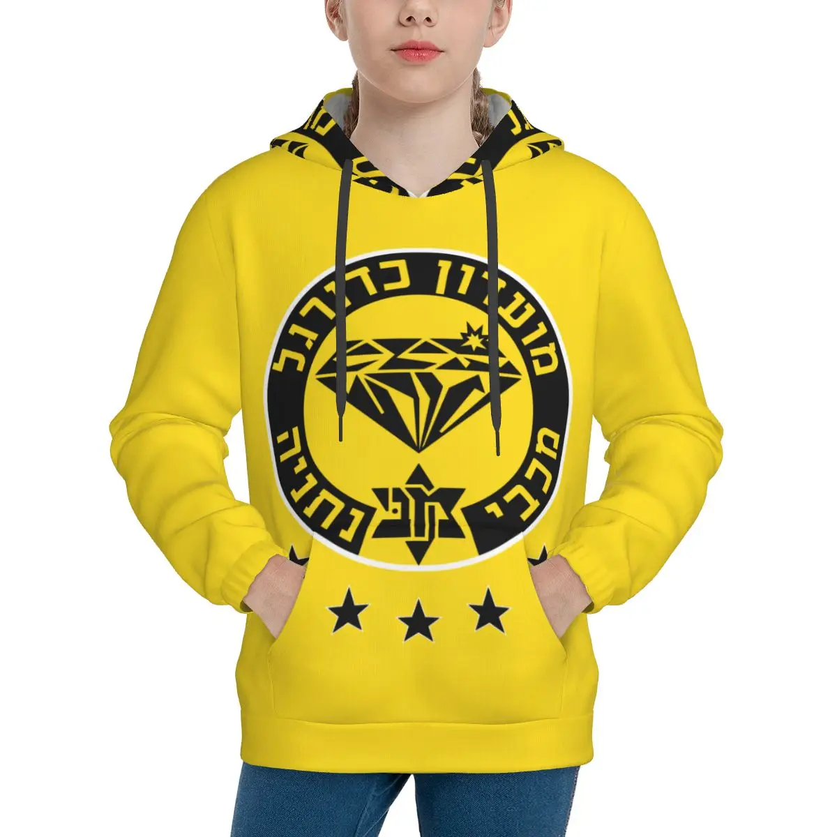 

Maccabi Netanya Junior hooded sweater Fashion Autumn Winter Hoodie Sweatshirt Hooded Long-Sleeved Jacket For Girls Boys