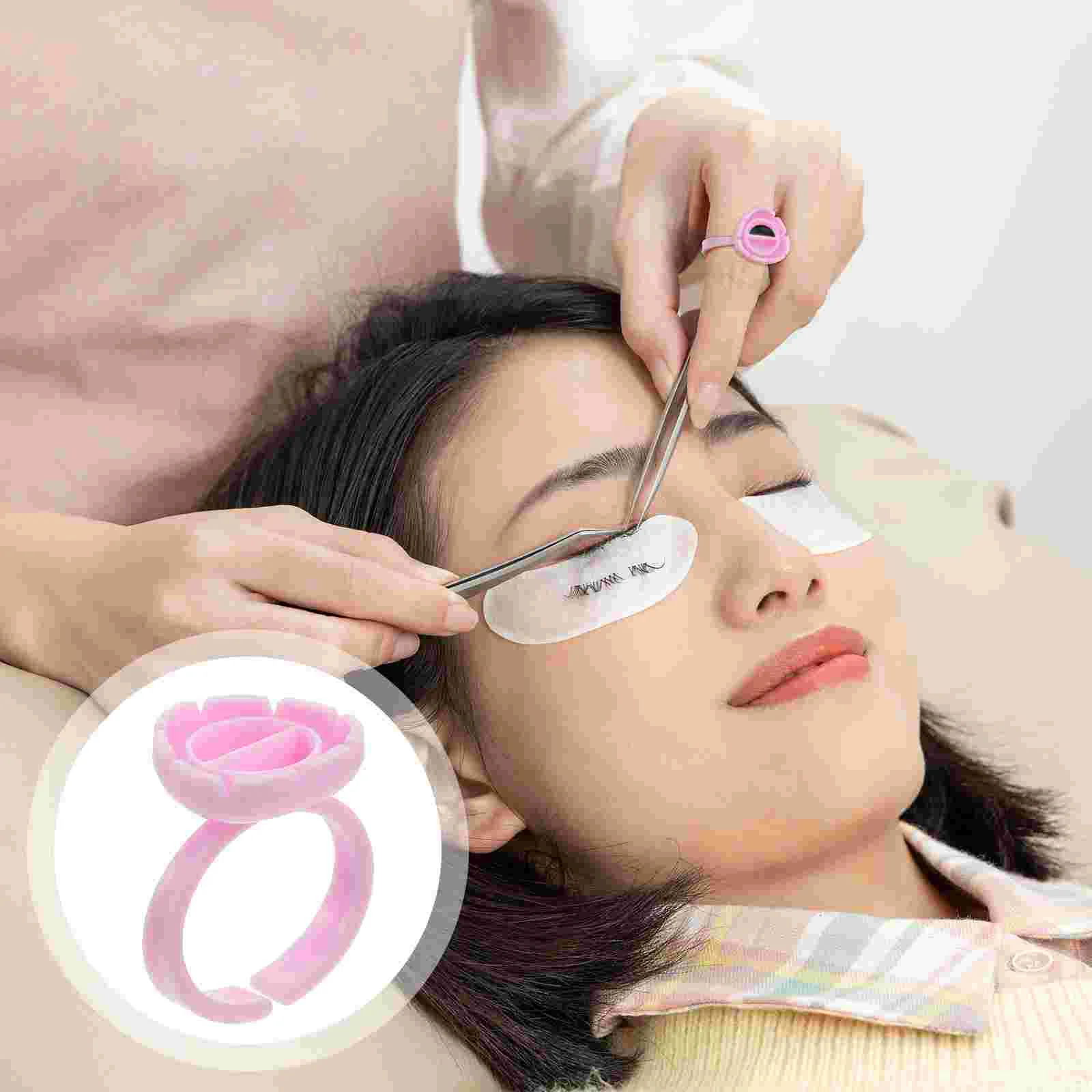 

Glue Ring Holder Pigment Cup Eyelash Rings Ink Cups Container Makeup Microblading Disposable Extensionnailextensions Tool