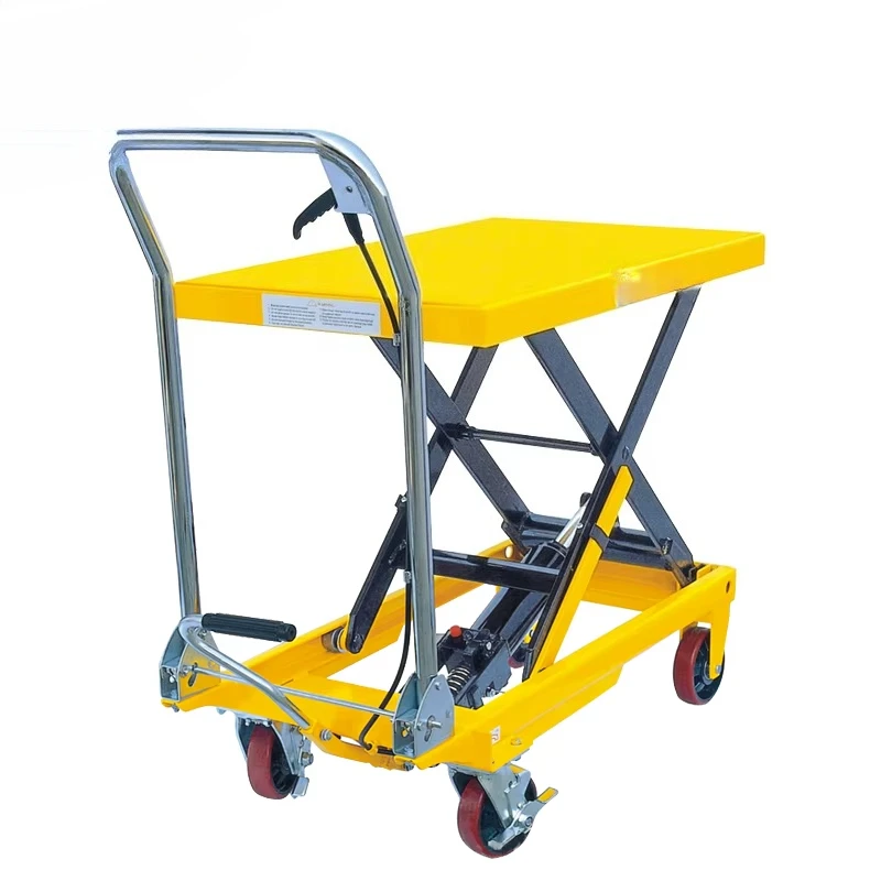 Фото Мини-электрический подъемный стол с высотой подъема 1,5 м, ручной гидравлический ножничный подъемник, грузоподъемность 150-1000 кг, рабочая площадка 920x500 мм №5