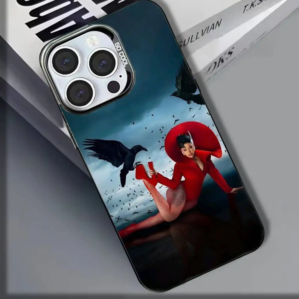 Фото Чехол для телефона C-Cardi B Am I The D-Drama для iPhone 16,15,14,13,12,11,8,7,Pro,Max,Plus,Mini,XS,SE Противоударный матовый чехол №2
