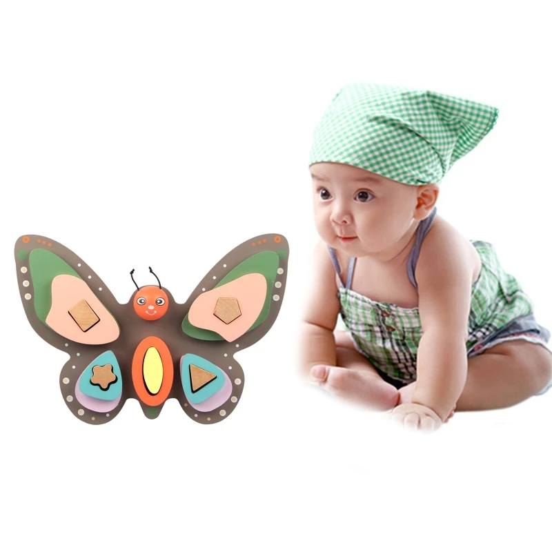 

GXMB Plugging Block Shape Match Sort Toy Baby Developmental Wooden Puzzle Building Toy for Activity Center Preschool Child