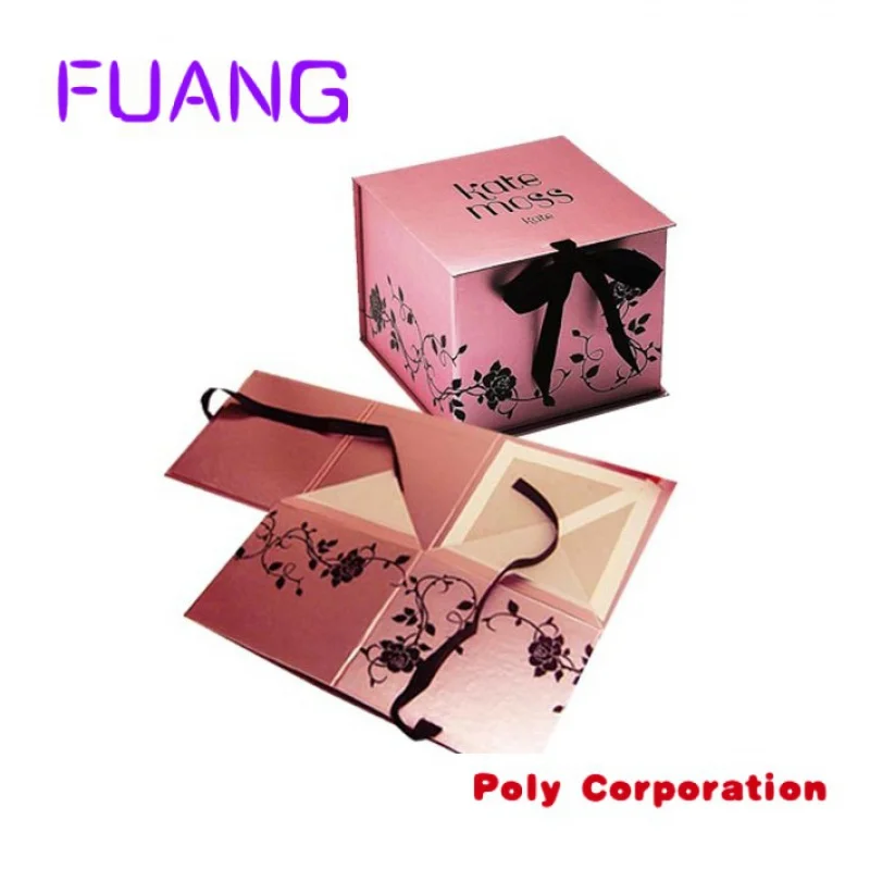 Роскошная Магнитная Подарочная бумажная коробка с лентой для рождественской