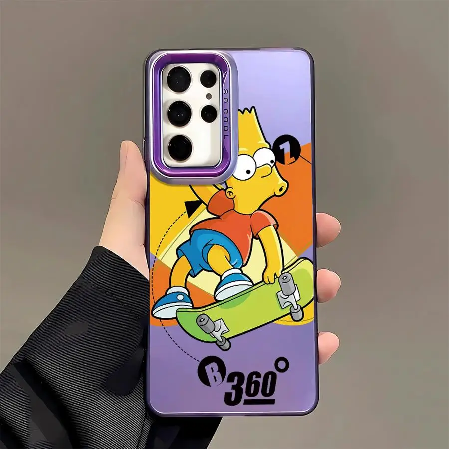 Семейный чехол SSimpsons для Samsung Galaxy S24 Ultra S21 FE S20 S23 Note 20 S22 Plus мягкий