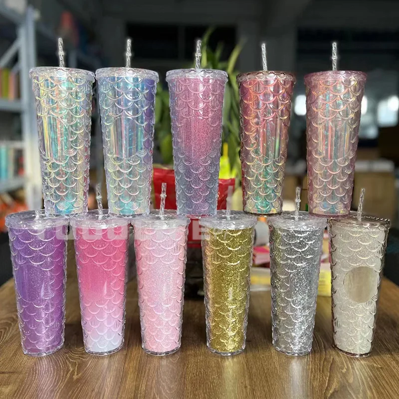 

Двухслойные бутылки для воды Barbiee с градиентом, 710 мл, розового цвета, периферийные чашки, портативная кофейная чашка для использования в машине для сестер, девушек, подарок