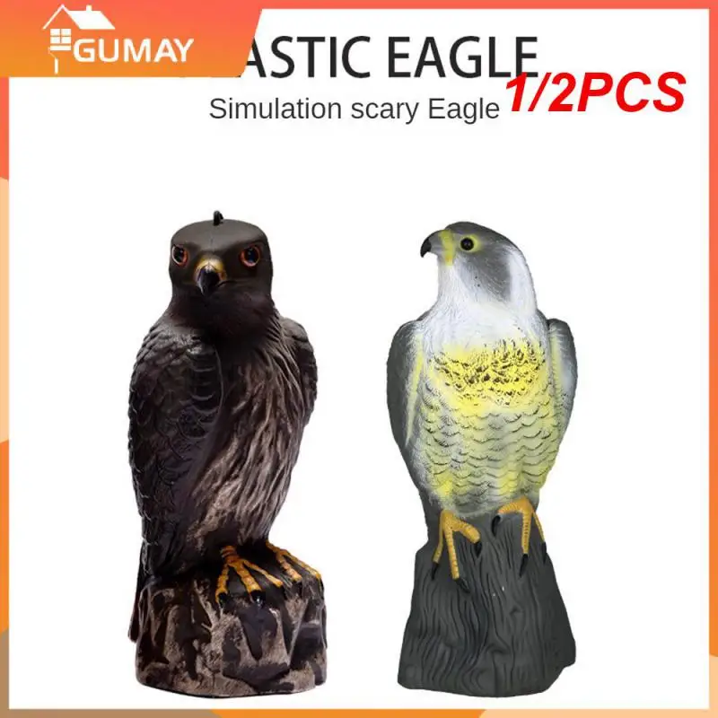 

1/2PCS Garden Artificial Eagle Birds Decoy Hawk Simulation Model Scarer Repellents Home Crafts Pond Decoration Ornaments Pest