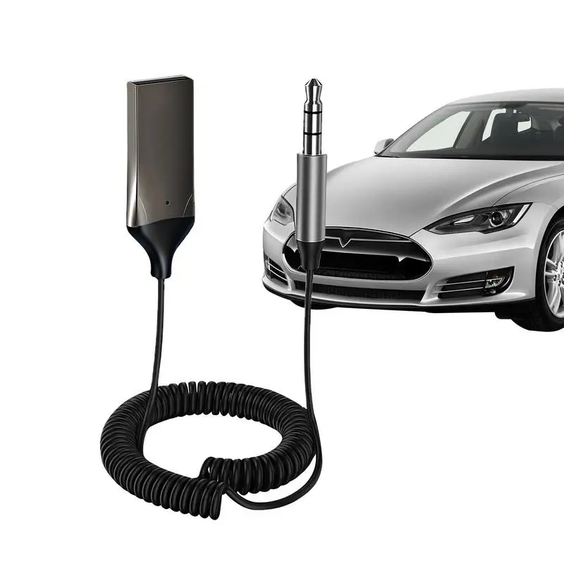 

Premium Blue-Tooth AUXAdapter USB Jack High Quality Wireless Audio Receiver Hands Free Calling Convenient Car Audio Converter