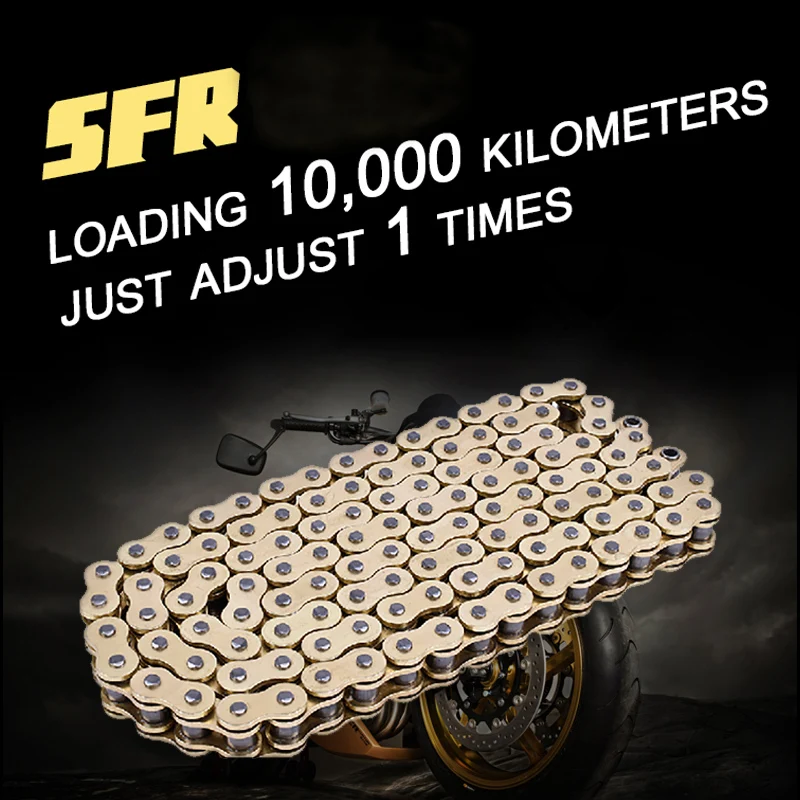 

428HO 136 Link 428HV 136L O Ring Motorcycle Transmission Golden Chain For Suzuki GP100 GP100C GP 100 C GP100N GP100U RM80 RM 80