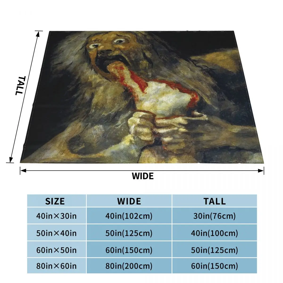 Ультрамягкое Флисовое одеяло Goya Saturn Devouring His сын