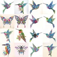 diy shaped drills diamond painting 5d birds butterfly bee owl embroidery rhinestones mosaic kits home decor handcrafts art gifts
