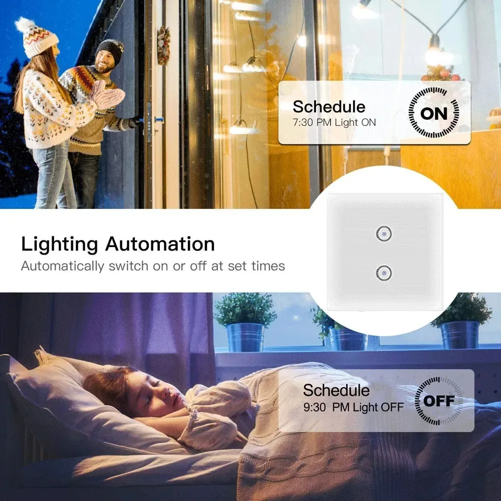 Умный переключатель EU Wi-Fi сенсорный выключатель света стеклянная панель 1/2/3 Gang 220