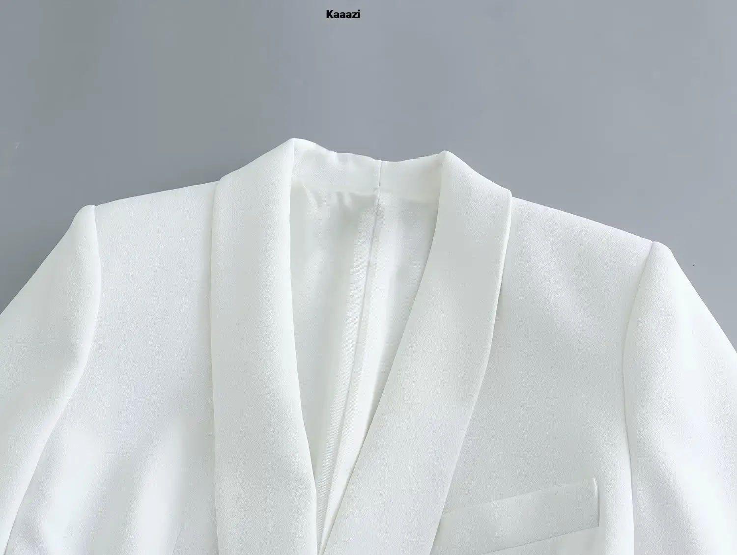 KAAAZI Office Lady White Blazer Suits Women Long Sleeve V Neck Sashes Blazer+High Waist Wide Leg Long Pants Fashion 2023 Sets