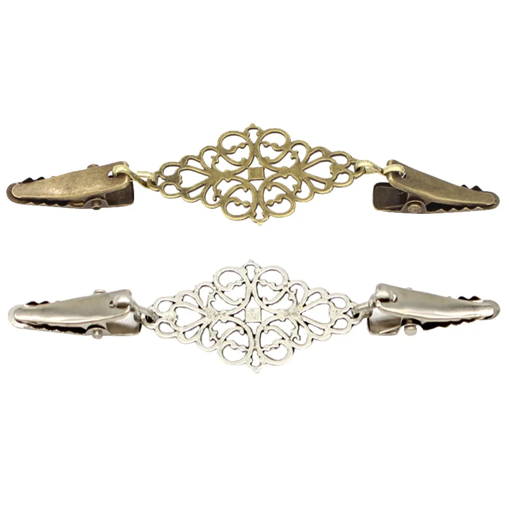 

Clip Sweater Clips Cardigan Chain Tie Shawl Brooch Collaradjuster Ring Duck Pearl Necklace Men Alloy Vintage Medal Buckle Link