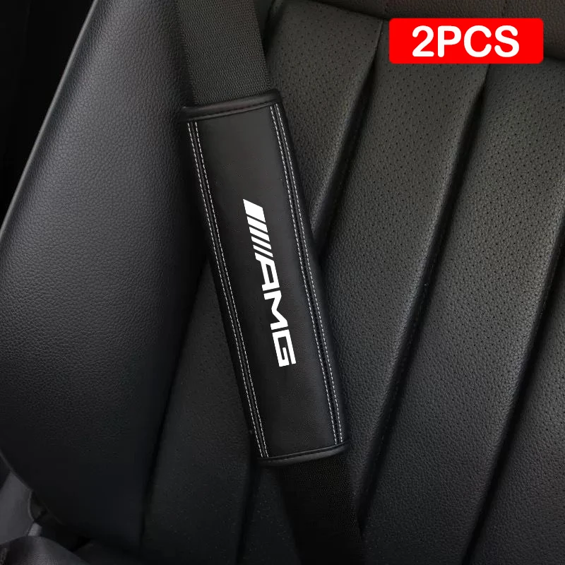

Автомобильный кожаный ремень безопасности, наплечники для салона Mercedes Benz AMG A C E S G Class GLC CLE CLA GLB GLS W177 W205 W213 W222 X167