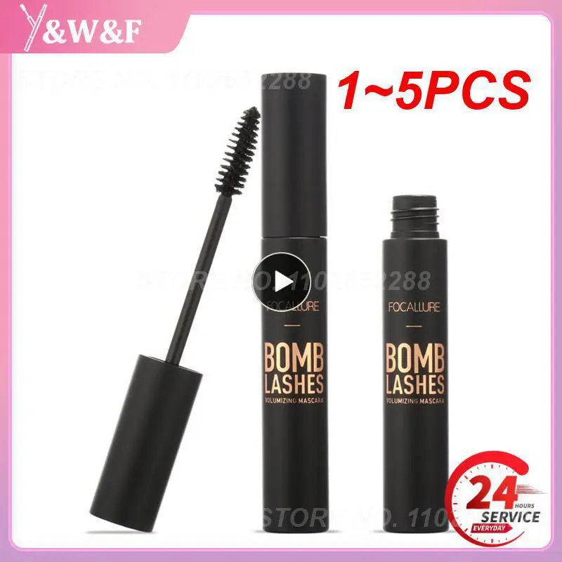 

1-5 шт., водостойкая Черная тушь для ресниц из шелкового волокна