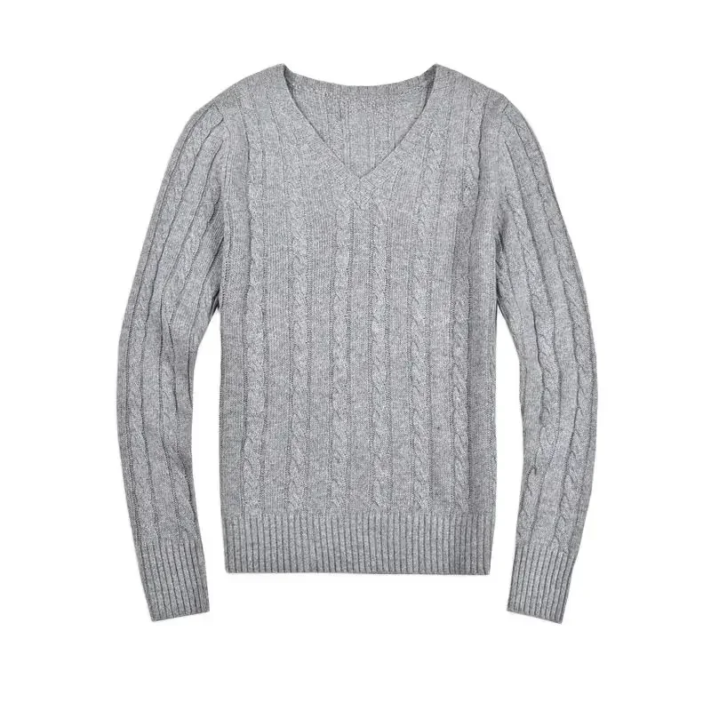 Вязаный топ повседневные короткие пуловеры женский свитер с v-образным вырезом