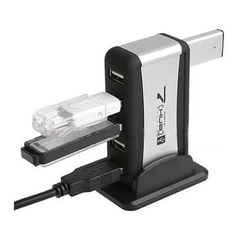 

Прочный 7-портовый высокоскоростной концентратор RYRA USB 2,0 для ПК, ноутбука, планшета, 5 В, портативный мини-разветвитель, разъем с базовым адаптером питания