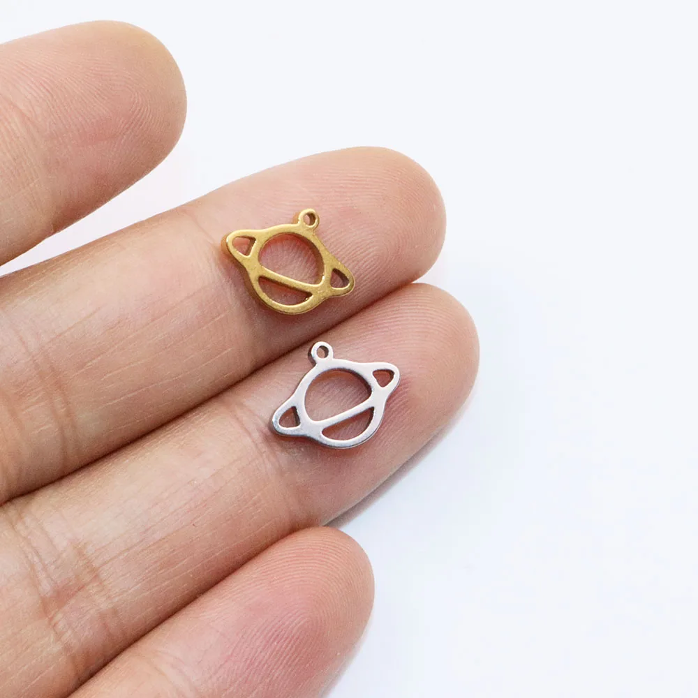 

10pcs 10mm Stainless Steel Nice Universe Jewelry Charms Pendant DIY Handcraft Waterproof Antiallergic