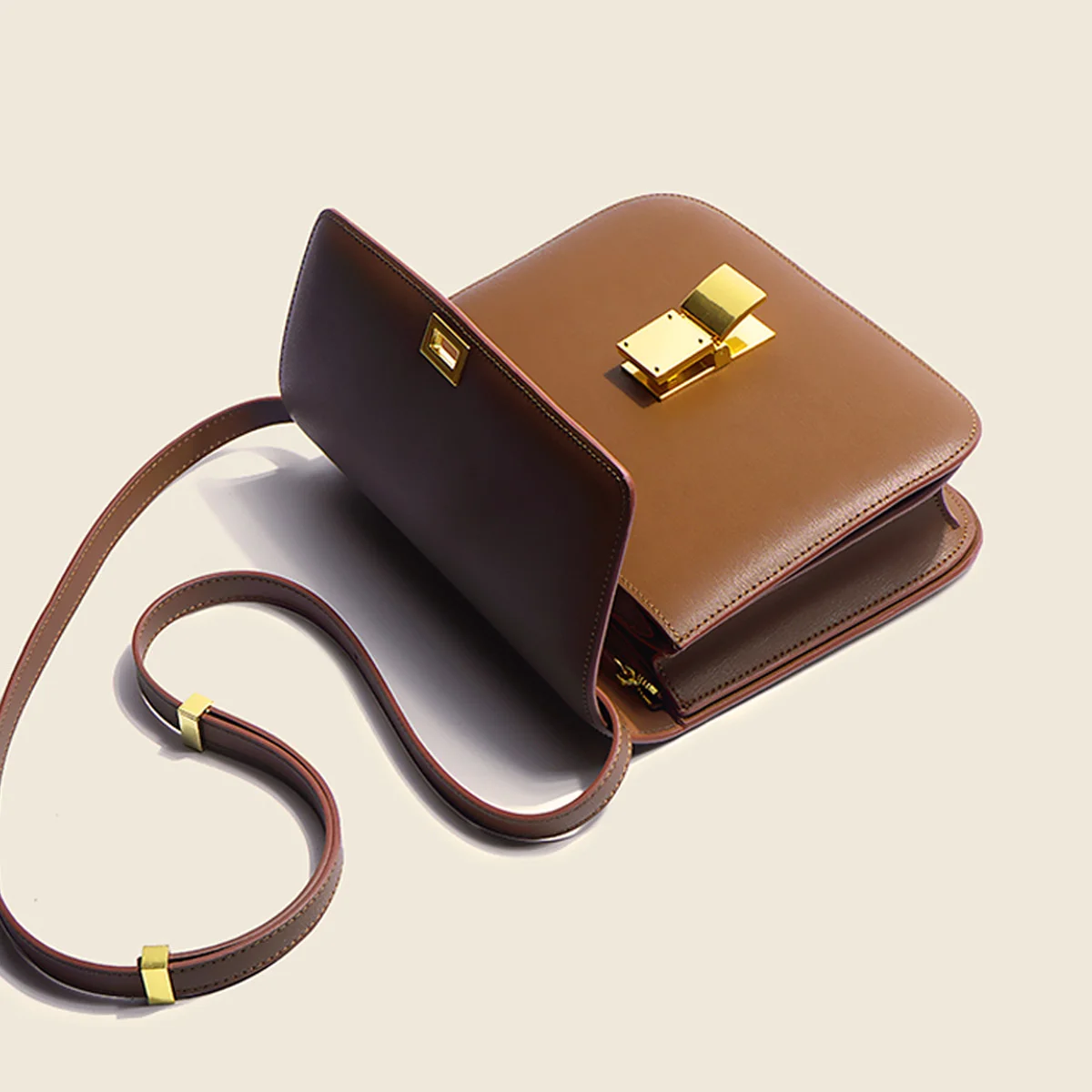Genuine Leather Shoulder Bag For Women 2023Trend  Small Square Bags Luxury Designer Handbag Fashion Messenger BagsTofu Bags