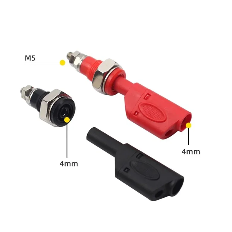20 шт./4 мм Штекерный выдвижной оболочка Штабелируемый Банановый штекер полностью