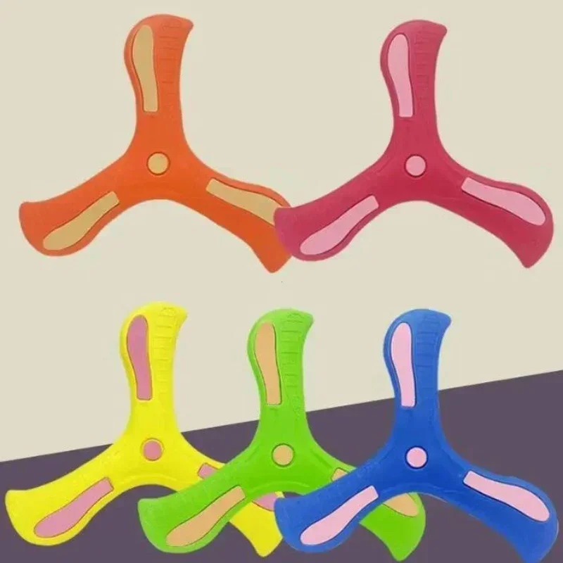 Детский бумеранг мягкий трехлистный крест интерактивная уличная игрушка для