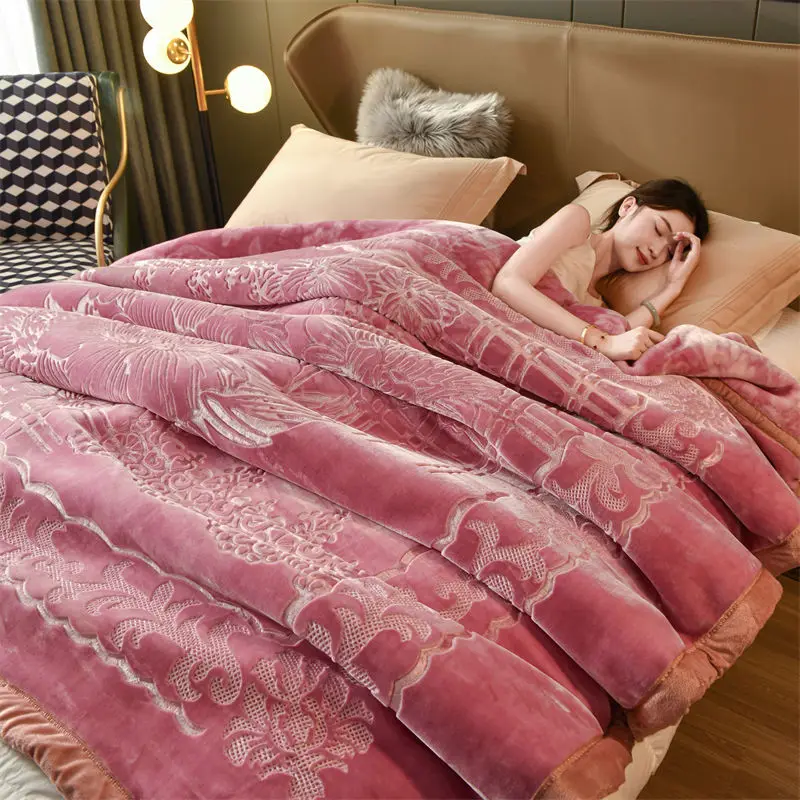 Толстое резное одеяло пододеяльник Двухслойное теплое зимнее двухстороннее