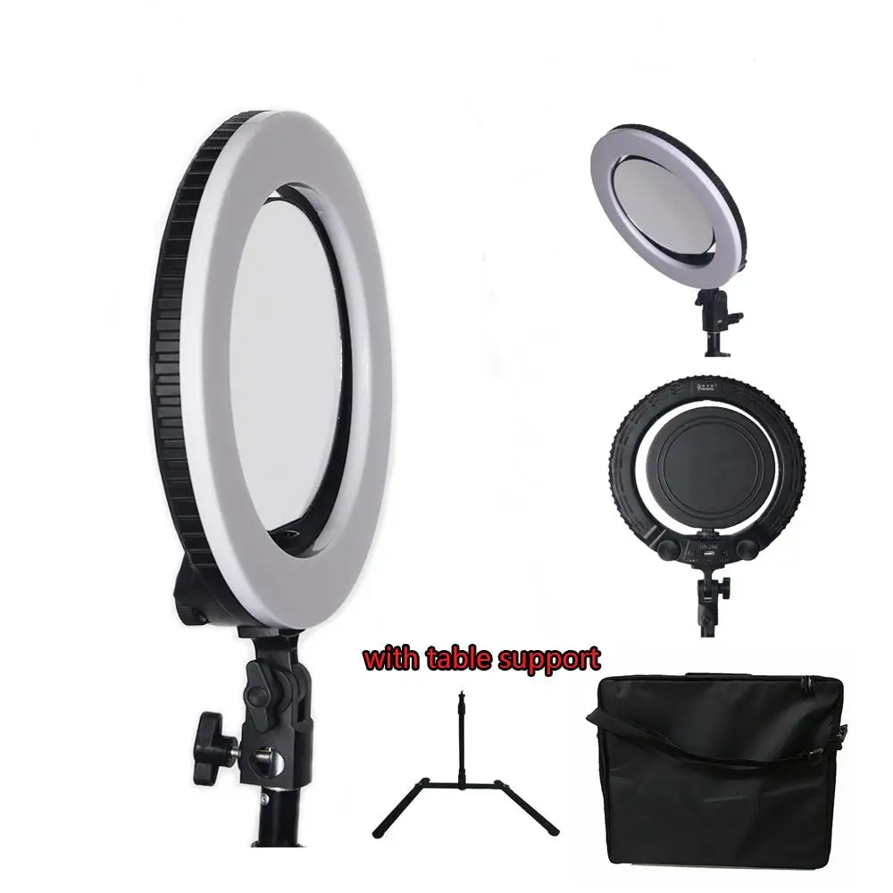 

Yidoblo QS-280 Mini Size 10" Camera Selfie Makeup Photo/Studio/Phone/Video LED Ring Light Photography 28W Bio-color Ring Lamp