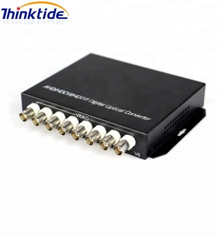 

8Ch 1080P CVI/AHD Converter Fiber Optic to BNC Digital Video Converter fiber optical transmitter and receiver